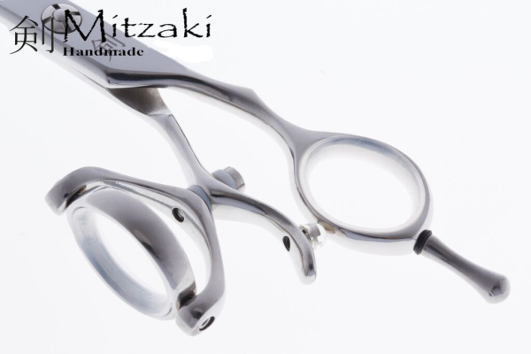 Effilierschere -DUO FLEX von MITZAKI (6,0 Zoll), Duo-Flex-Form, Daumenring durch doppeltes Gelenk in alle Richtungen beweglich, somit extrem gelenkschonend, Fingerhaken verschraubt,Scherenklingen aus 440C Japanstahl